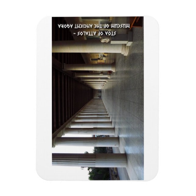 Magnet Flexible Agora antique d'Athènes, Grèce. Stoa d'Attalos (Vertical)