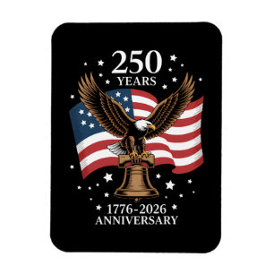 Magnet Flexible Aigle et Drapeau 250 Ans d'Amérique 1776-2026