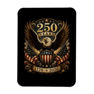 Magnet Flexible Aigle patriotique américain 1776 2026 250e 4 juill