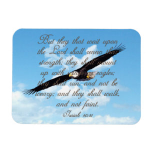 Magnet Flexible Ailes comme Aigles, Ésaïe 40:31 Bible chrétienne