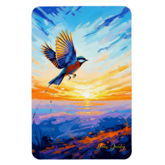 Magnet Flexible Ailes dorées au lever du soleil