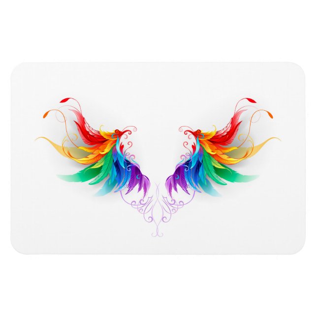 Magnet Flexible Ailes fluffy arc-en-ciel (Horizontal)