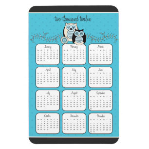 Magnet Flexible Aimant Calendrier des Chouettes d'hiver 2012