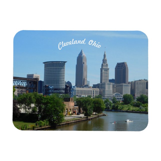 Magnet Flexible Aimant classique Cleveland River View (Horizontal)