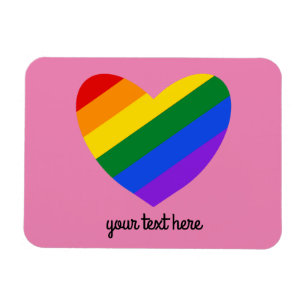 Magnet Flexible Aimant Coeur arc-en-ciel #1