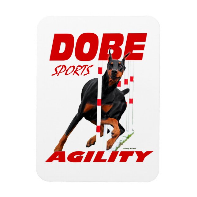 Magnet Flexible Aimant d'agilité Doberman Pinscher (Vertical)