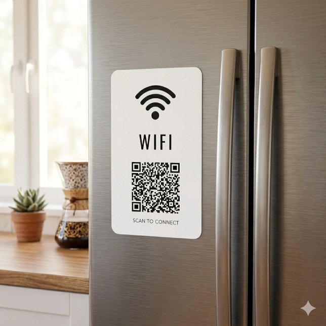 Magnet Flexible Aimant de connexion WiFi avec conception de code Q (Scan to Connect WiFi Magnet with QR Code Design)