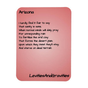 Magnet Flexible Aimant de cuisine poétique - Arizona