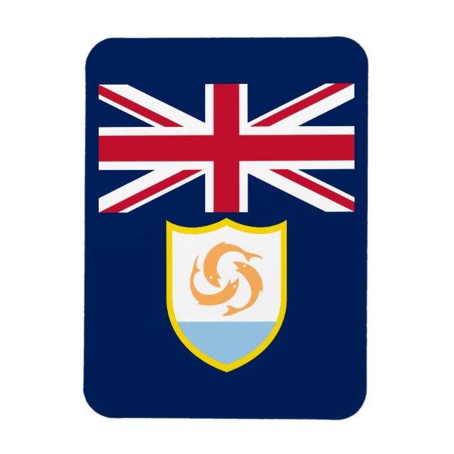Magnet Flexible Aimant de drapeau patriotique d'Anguilla (Vertical)