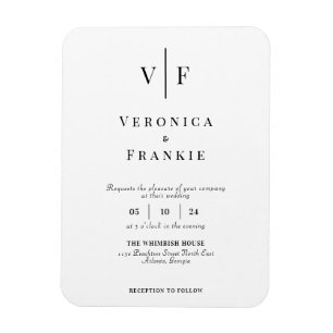 Magnet Flexible Aimant de Faire-part de mariage minimal