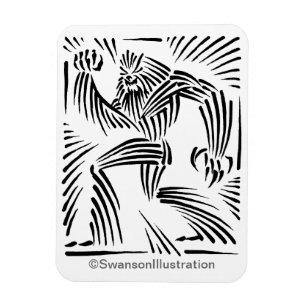 Magnet Flexible Aimant de graphique de gravure sur bois en Bigfoot