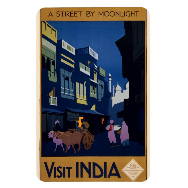 Magnet Flexible Aimant de l'affiche de voyage en Inde (Vertical)