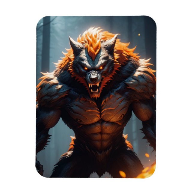 Magnet Flexible Aimant de loup-garou d'Halloween (Vertical)
