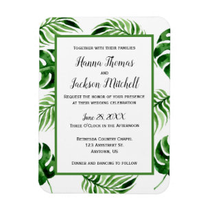 Magnet Flexible Aimant de mariage de la feuille de palme tropicale