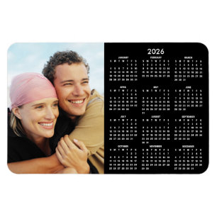 Magnet Flexible Aimant de photo de calendrier moderne 2026