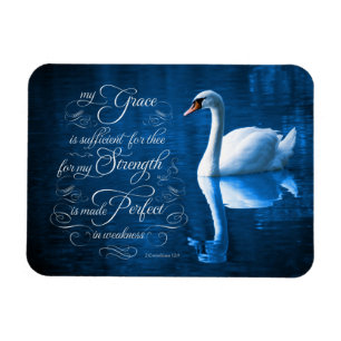 Magnet Flexible Aimant de photo de cygne muet de vers de bible de