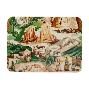 Magnet Flexible Aimant de photo de paysage occidental rétro vintag