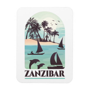Magnet Flexible Aimant de photo vintage de Zanzibar Afrique
