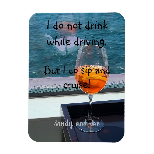 Magnet Flexible Aimant de porte de croisière et Spritzer Sip (Vertical)