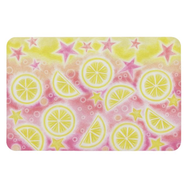 Magnet Flexible Aimant de qualité Citron rose (Horizontal)