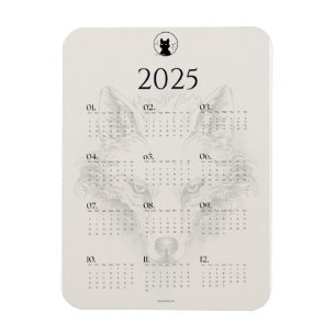 Magnet Flexible Aimant de réfrigérateur 2025 Calendrier