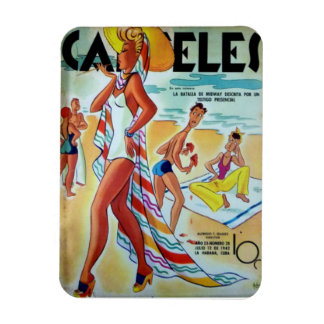 Magnet Flexible Aimant de Réfrigérateur Cuba Belle Vintage Plage