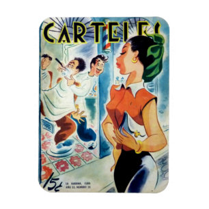 Magnet Flexible Aimant de Réfrigérateur Cuba Vintage Belle Revue