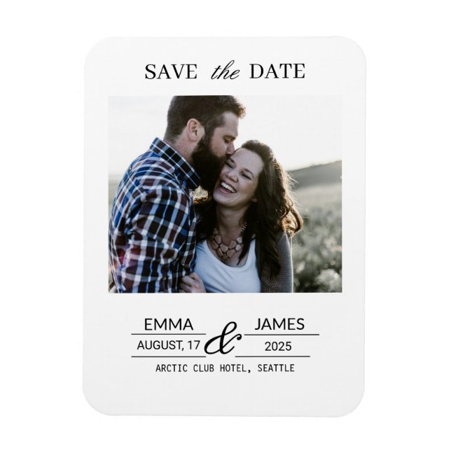 Magnet Flexible Aimant de réfrigérateur de mariage avec photo pers (Vertical)