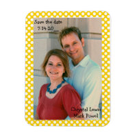 Aimant de sauvegarde de date avec bordure pointill