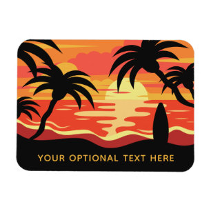 Magnet Flexible aimant de texte personnalisé Tropical Sunset