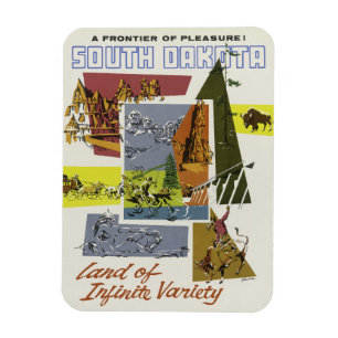 Magnet Flexible Aimant de Vintage voyage du Dakota du Sud