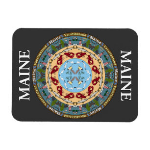 Magnet Flexible Aimant de vinyle de mandala d'état du Maine