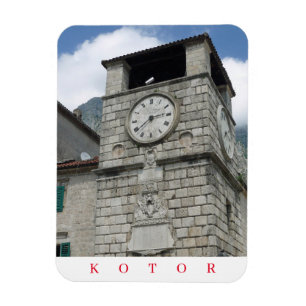 Magnet Flexible Aimant de vue de tour d'horloge Monténégro Kotor