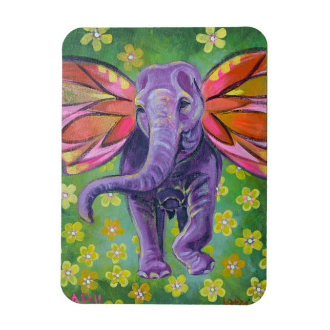 Magnet Flexible Aimant décoratif d'art éléphant (Vertical)