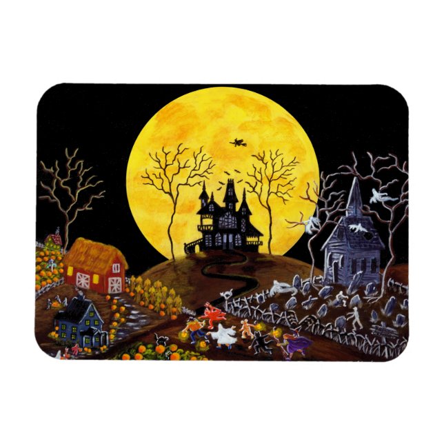 Magnet Flexible Aimant d'Halloween "Continuer à courir" (Horizontal)