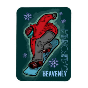 Magnet Flexible Aimant du rectangle de snowboard de Californie par