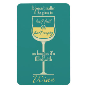 Magnet Flexible Aimant en verre de vin blanc