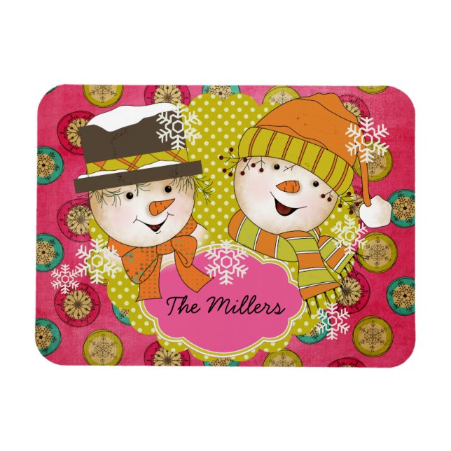 Magnet Flexible Aimant Flexi personnalisé en couple de neige (Horizontal)