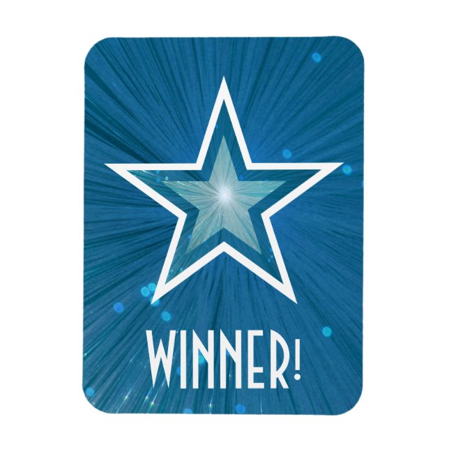 Magnet Flexible Aimant flexible Blue Star 'Winner' (Vertical)