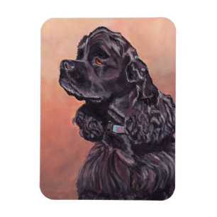 Magnet Flexible Aimant flexible de cocker d'art noir de chien
