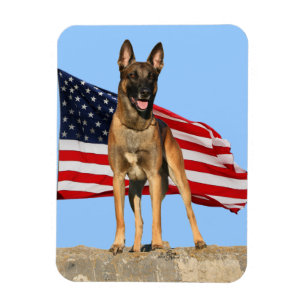 Magnet Flexible Aimant flexible de Malinois et de drapeau