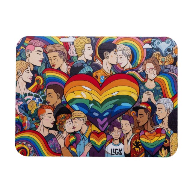 Magnet Flexible Aimant flexible gay pride (Horizontal)