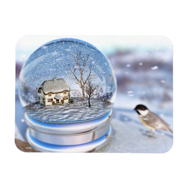 Magnet Flexible Aimant flexible Globe de neige (Horizontal)
