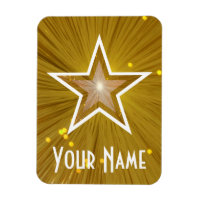 Aimant flexible "Gold" Star "Name"