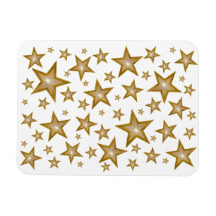 Magnet Flexible Aimant flexible "Or" Stars blanc
