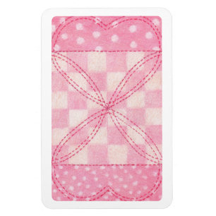 Magnet Flexible Aimant flexible PINK HEART QUILT 4x6