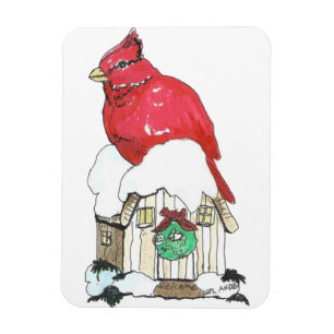 Magnet Flexible Aimant flexible pour les oiseaux cardinaux de Noël