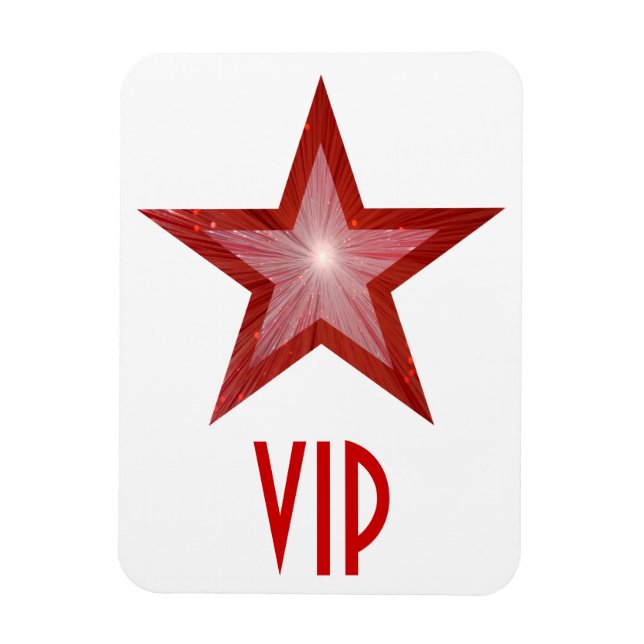 Magnet Flexible Aimant flexible Red Star 'VIP' blanc (Vertical)