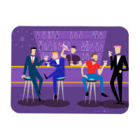 Aimant flexible Retro Gay Bar