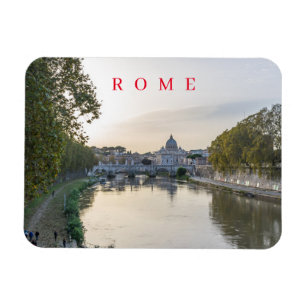 Magnet Flexible Aimant frigo avec vue sur le Tibre de Rome